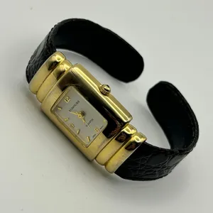 Rumours Gold-tone Case Brown Band Women's Quartz Cuff Watch Working thumbnail 4