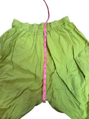Handmade cotton lime green harem pants medium women’s thumbnail 3