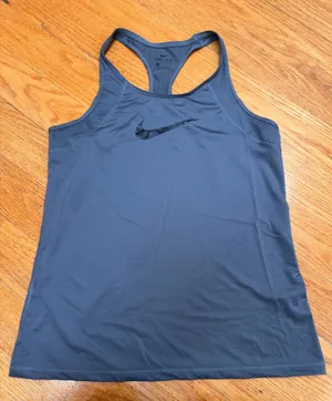 🌸Nike Womens Dri-FIT Racerback Tank Top in dark grey thumbnail 1