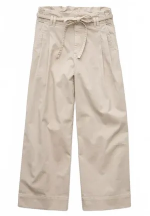 AE Stretch Paperbag Wide-Leg Crop Pant American Eagle Latte Beige NWT 6R thumbnail 1