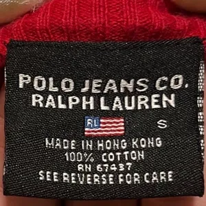 Polo Jeans Co Ralph Lauren Women's Red Navy Blue Striped‎ Logo Sweater Size S thumbnail 4