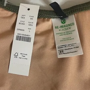 J Crew Olive Green Textured Curved-Waist Cheeky Bikini Bottom Size Large NWT‎ thumbnail 5