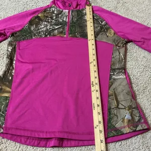 Legendary Whitetails Womens Pink Camo‎ Quarter Zip Long Sleeve Baselayer thumbnail 4