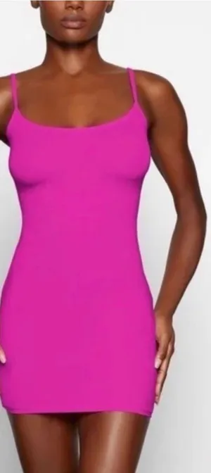 SKIMS Rare Fits Everybody Fuchsia Bodycon Dress thumbnail 1
