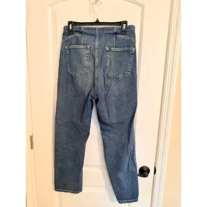 We The Free Jeans Womens 29 Blue Belted High Rise Straight‎ Leg Seamed Denim thumbnail 4