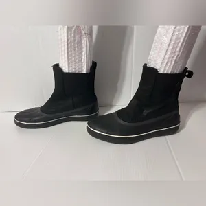 SOREL NM3448-010 black leather-upper waterproof snow/rain boot men size 8.5 thumbnail 2