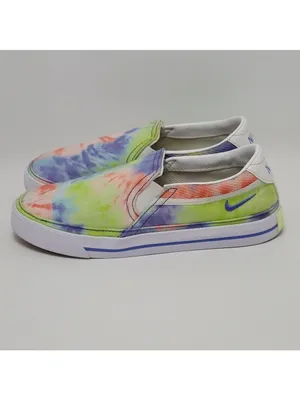 Nike Court Legacy Women’s Slip-On Tie Dye Sneakers CZ1752-900 Size 7.5 thumbnail 5