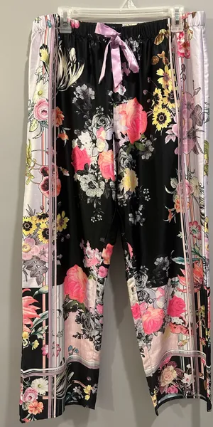 Victoria’s Secret Satin Patchwork Floral Bohemian Pajama Pants thumbnail 1