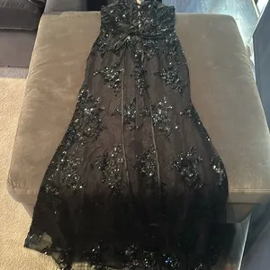 Women’s Black MermaidFit Sequins Party Prom Formal Dress LaceUp Back Size 4 thumbnail 12