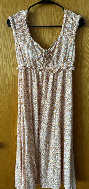 Floral midi dress Orange thumbnail 1
