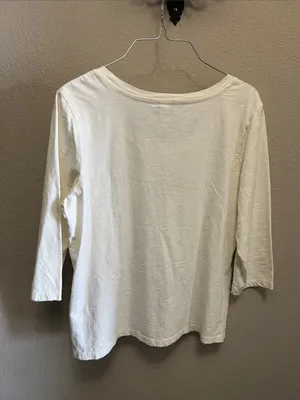 Christopher & Banks Cream Embroidered Scoop Neck Long Sleeve Top thumbnail 5