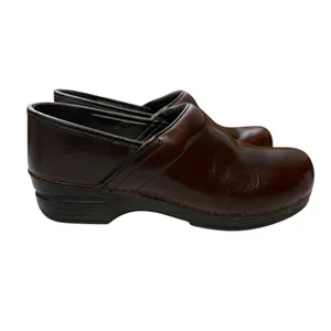 Dansko Brown Red Leather Professional Mule Clogs Comfort Nursing Work Shoes 39 thumbnail 3