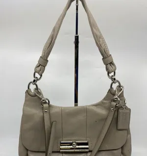 Coach Medium Gray Leather Crossbody Bag/Handbag thumbnail 2