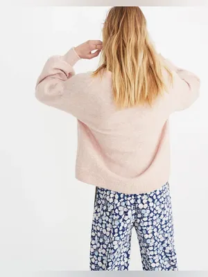 Madewell Gladwell Balloon-Sleeve Pullover in Heather Rose thumbnail 3