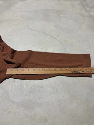 PACT Brown Long Sleeve Crewneck shirt medium organic cotton thumbnail 6