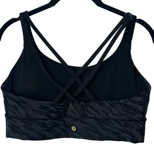 Lululemon Lunar New Year Energy Longline Sports Bra‎ Black Leopard Athletic 12 thumbnail 5