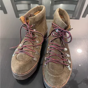 Free People Olive Suede Combat Boots with Burgundy Laces thumbnail 2