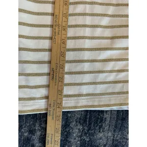 J.Crew Artist Shirt White Gold Stripe Long Sleeve Womens Large Button Accent NEW thumbnail 9