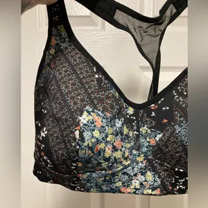 *Lululemon Speed Up Assemblage White Alpine Multi Sports Bra #F thumbnail 3