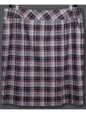 Alex Marie Plaid Pencil Skirt Purple Black Pink Career Wear Plus Size 16W thumbnail 2