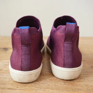 Rothy's Women's Size 9.5 Chelsea Sneaker Boot Purple Wild Berry Knit Slip On thumbnail 8