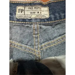 Free People Lacey Cut Off Denim Jean Shorts Distressed Light Blue Faded thumbnail 10