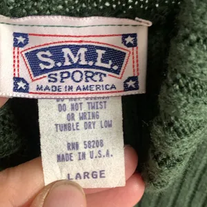 Vintage Y2K S.M.L. Sport Striped Turtleneck Sweater Size L thumbnail 3