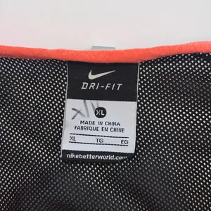 Nike Orange Black Mesh Long Sleeve DRIFIT Thumbhole Top size XL workout gym thumbnail 8
