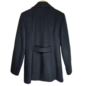 Jones New York Womens Navy Blue‎ 100% Wool Double Breasted Peacoat Made in USA 8 thumbnail 2