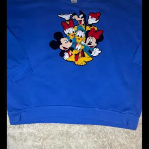 Vintage Disney blue crocheted sweatshirt Size Large thumbnail 6