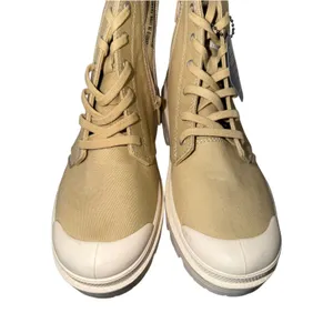 Palladium Pallatrooper Zip TX Safari Tan Canvas Platform Boots Women 8 thumbnail 3