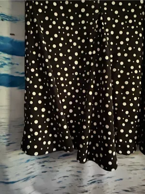 Emma James By Liz Claiborne Women's Black Polka Dot A-Line Skirt MD thumbnail 6