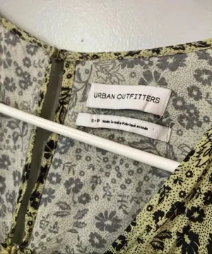 Urban Outfitters Sorrento wrap romper green floral print and puff sleeves small thumbnail 5
