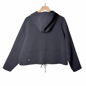 Lululemon Unleash Strength Hoodie Spacer Black 1/2 Zip Women's size 12 thumbnail 2