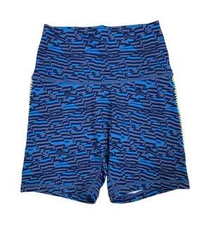 Offline By Aerie Blue Pattern‎ Biker Shorts High Rise Athletic S thumbnail 1