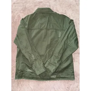 Hollister Women's Utility Distressed Jacket Shirt Army Green Size Large‎ NWT thumbnail 6