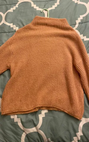 Oversized Orange Turtleneck Sweater Size L thumbnail 2