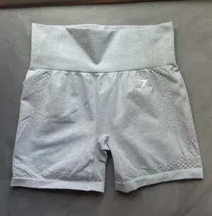 Gymshark Seamless High-Waist Bike Shorts in Light Gray thumbnail 1