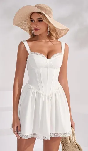 White Casual Dress thumbnail 1