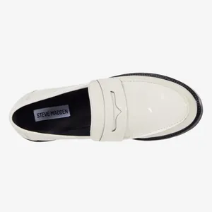 Steve Madden Lotto Lug Sole White Loafers thumbnail 2