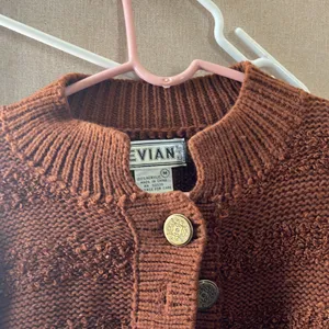 FINAL MARKDOWN Evian Rich Brown Knit Sweater medium thumbnail 6