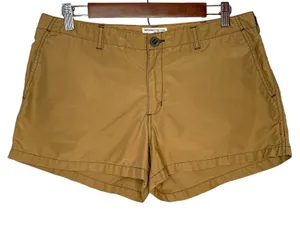 Vintage 90s Y2K Abercrombie & Fitch Size 8 Khaki Cotton Low Rise Shorts Utility thumbnail 1