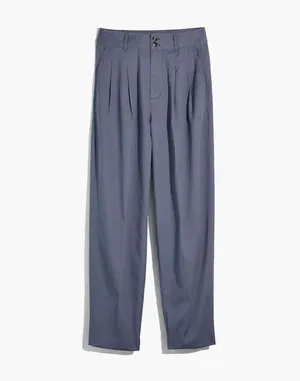 ✨Madewell Pleated Taper Wide-Leg Sunfaded Indigo Sz 6 Pants✨ thumbnail 4