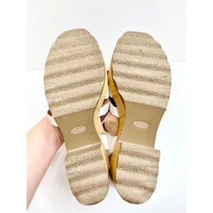 Dr. Scholl’s Sandals Size 9.5 White Leather Open‎ Toe Platform Shoes Buckle thumbnail 11