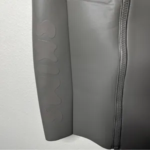 NEW Skims Grey Chalk Rubberized Scuba Swim Zip Up Mock Neck Dress Sporty thumbnail 7