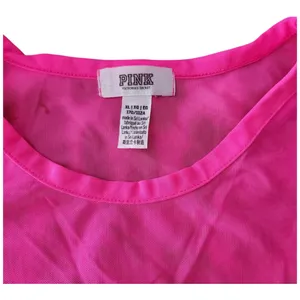 PINK - Victoria's Secret Vibrant Pink Mesh Crop Top thumbnail 2