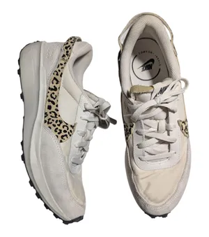 Nike Waffle Debut Phantom White Leopard Print Retro Casual Running Sneakers 11 thumbnail 1