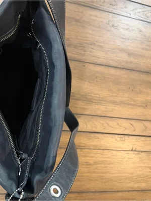 Coach Black Leather Shoulder Bag with Silver Hardware thumbnail 6