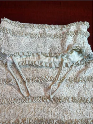 BHLDN Cream Lace Tiered Midi Dress Size M Romantic Boho Chic Wedding Guest Party thumbnail 15