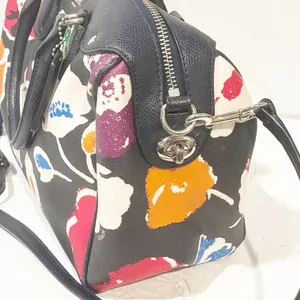 COACH‎ Flower Mini Satchel 2way Handbag F37491 Multi Color Crossbody thumbnail 3